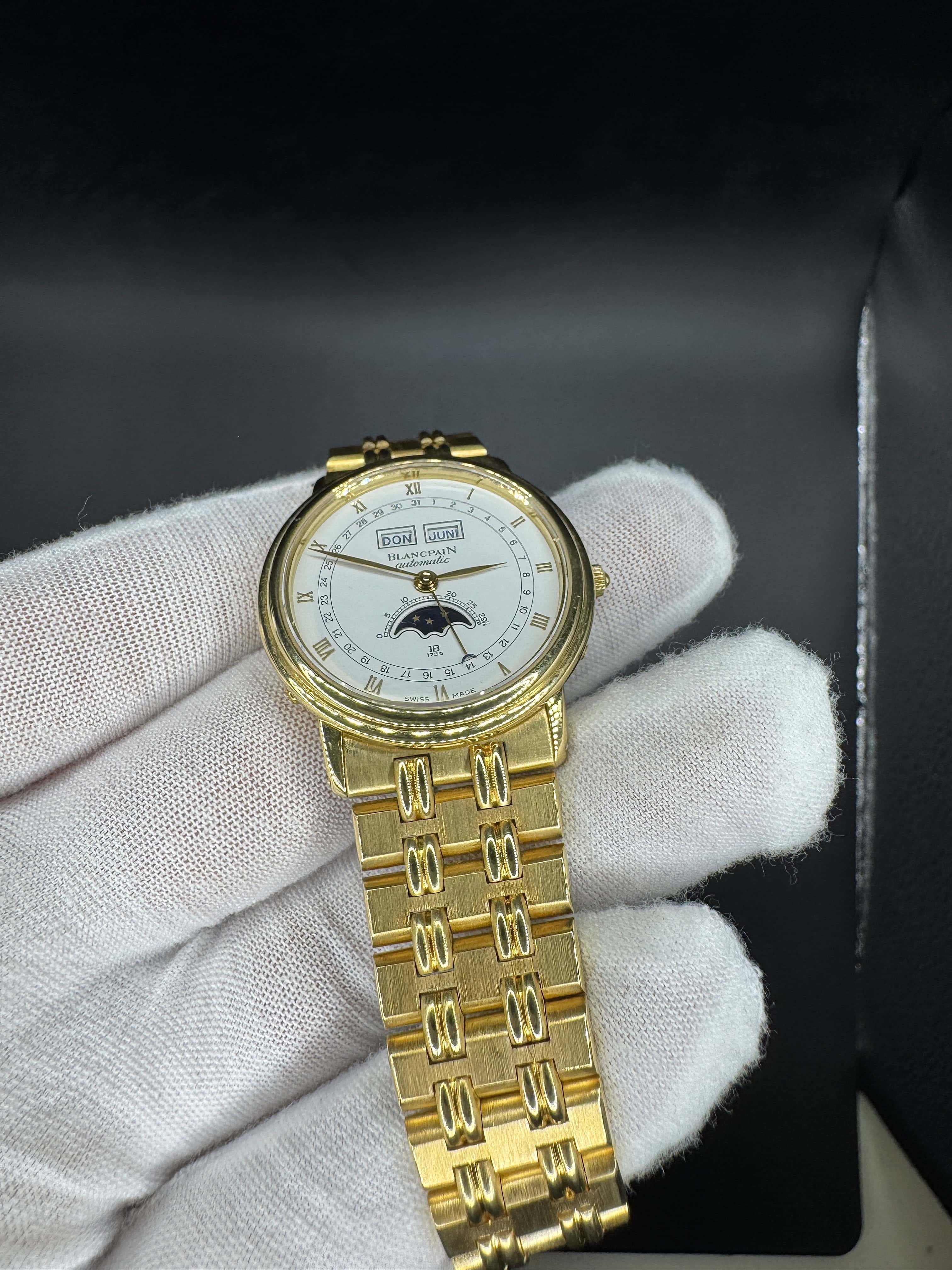 Blancpain Villeret Ref. 6595 in 18 Karat Gelbgold mit Mondphase