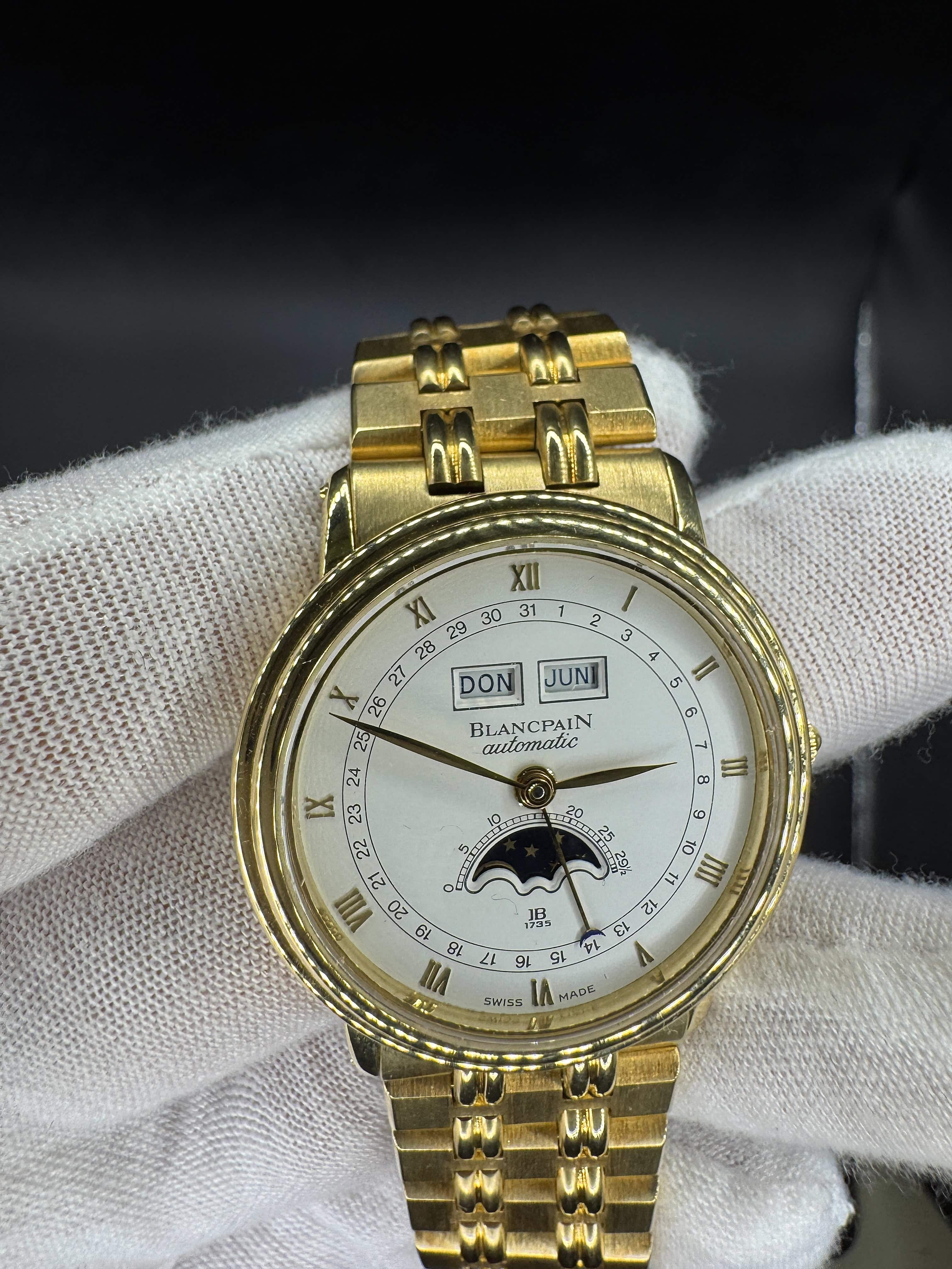 Blancpain Villeret Ref. 6595 in 18 Karat Gelbgold mit Mondphase