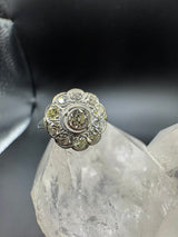 Lebhafter Art-Déco-Ring in 14 Karat Gelb- & Weißgold mit Diamanten