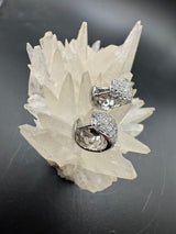 Edle Kreolen in 18 Karat Weißgold ausgefasst mit 76 Diamanten