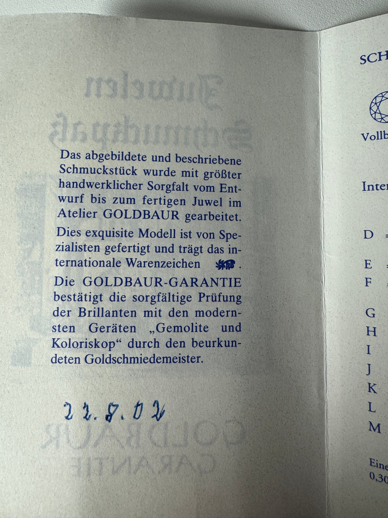 Ausgefallene Goldbaur-Uhr in 18 Karat Gelb- & Weißgold – mit Brillanten