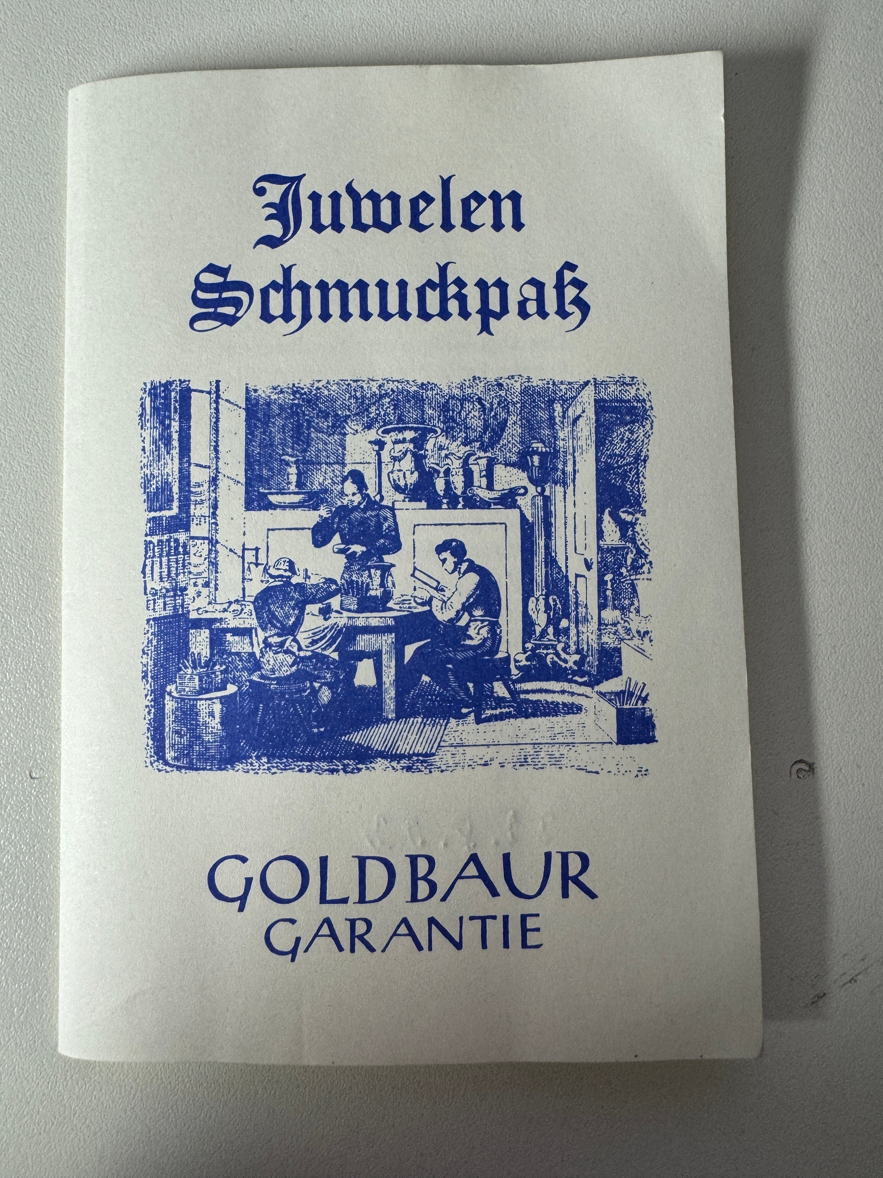 Ausgefallene Goldbaur-Uhr in 18 Karat Gelb- & Weißgold – mit Brillanten