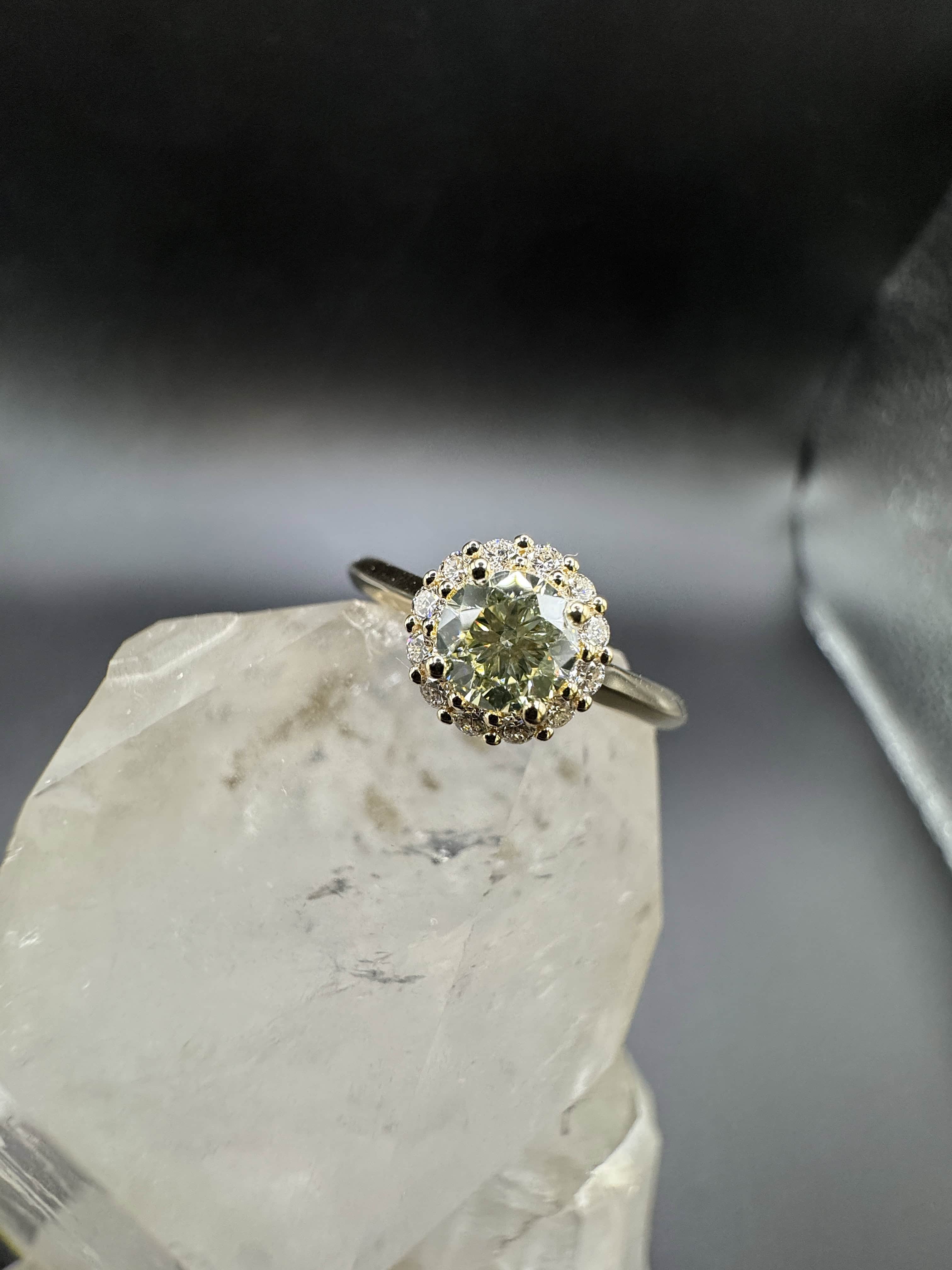 Yellow Solitaire Ring