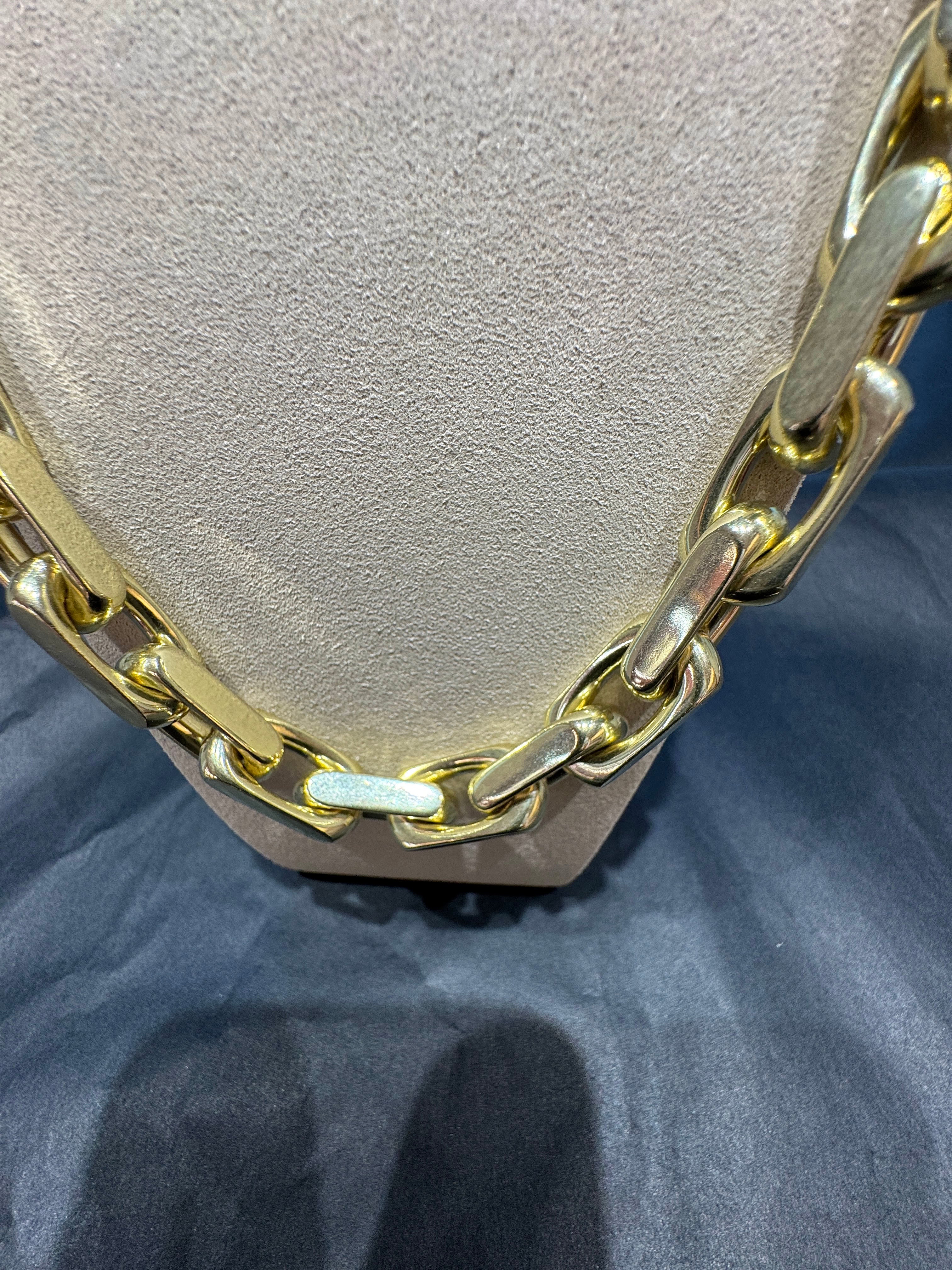 Diamantierte Ankerkette mit Armband in 14 Karat Gelbgold - über 500 Gramm Gold (PREIS AUF ANFRAGE)