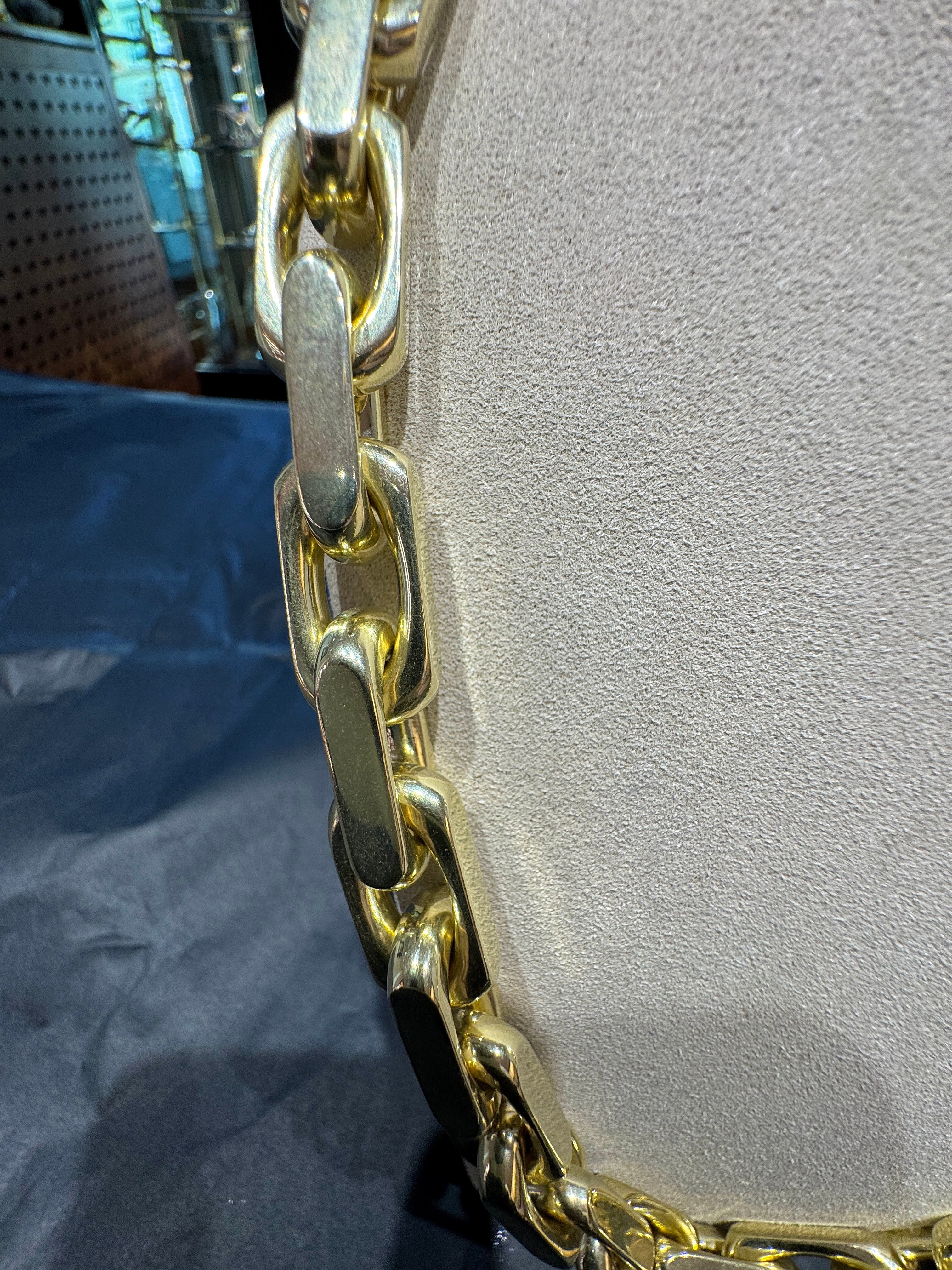 Diamantierte Ankerkette mit Armband in 14 Karat Gelbgold - über 500 Gramm Gold (PREIS AUF ANFRAGE)