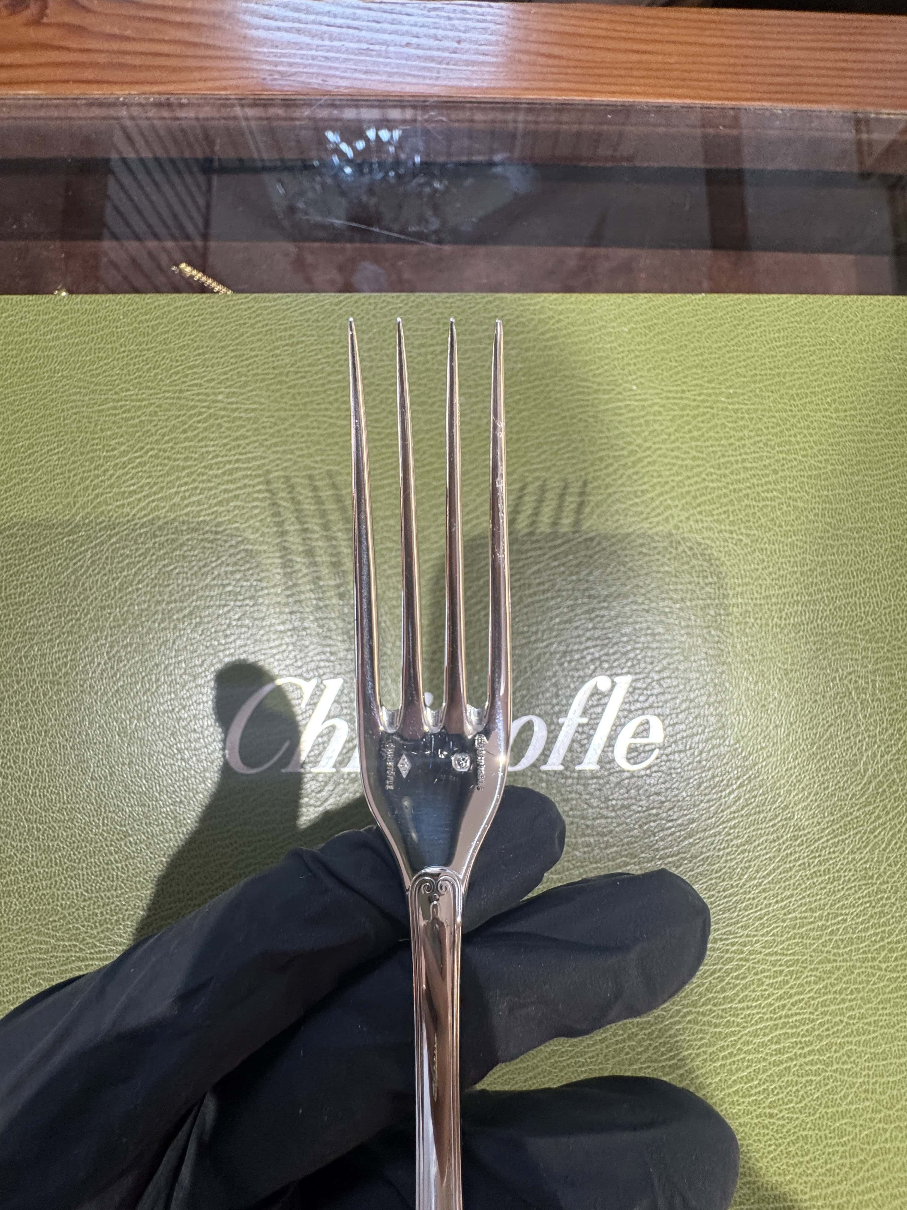 Sterling-Silber-Besteckset von Christofle Malmaison für 6 Personen – 30-teilig mit Koffer