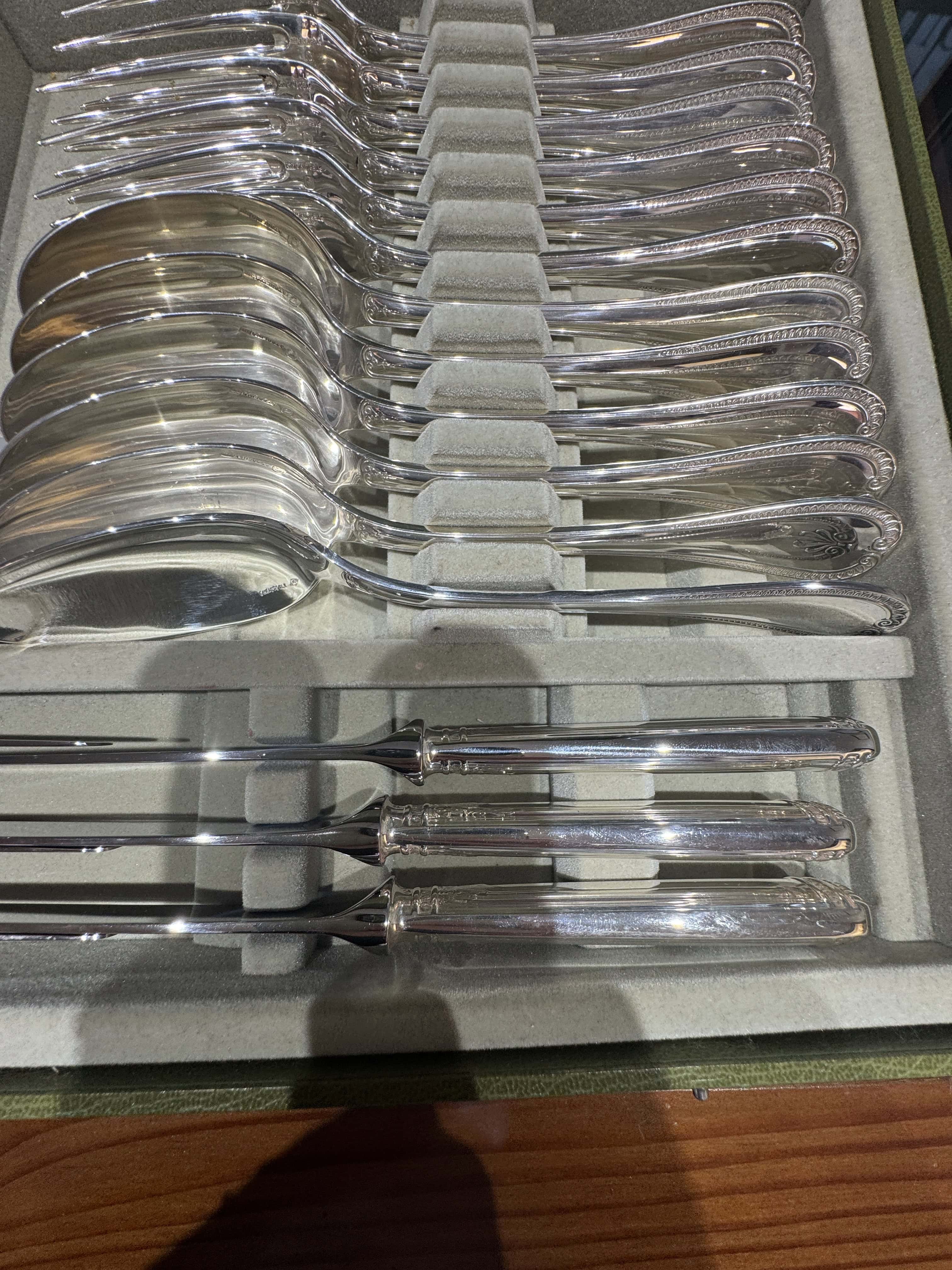 Malmaison Sterling-Silber-Besteckset von Christofle für 6 Personen – 30-teilig mit Koffer