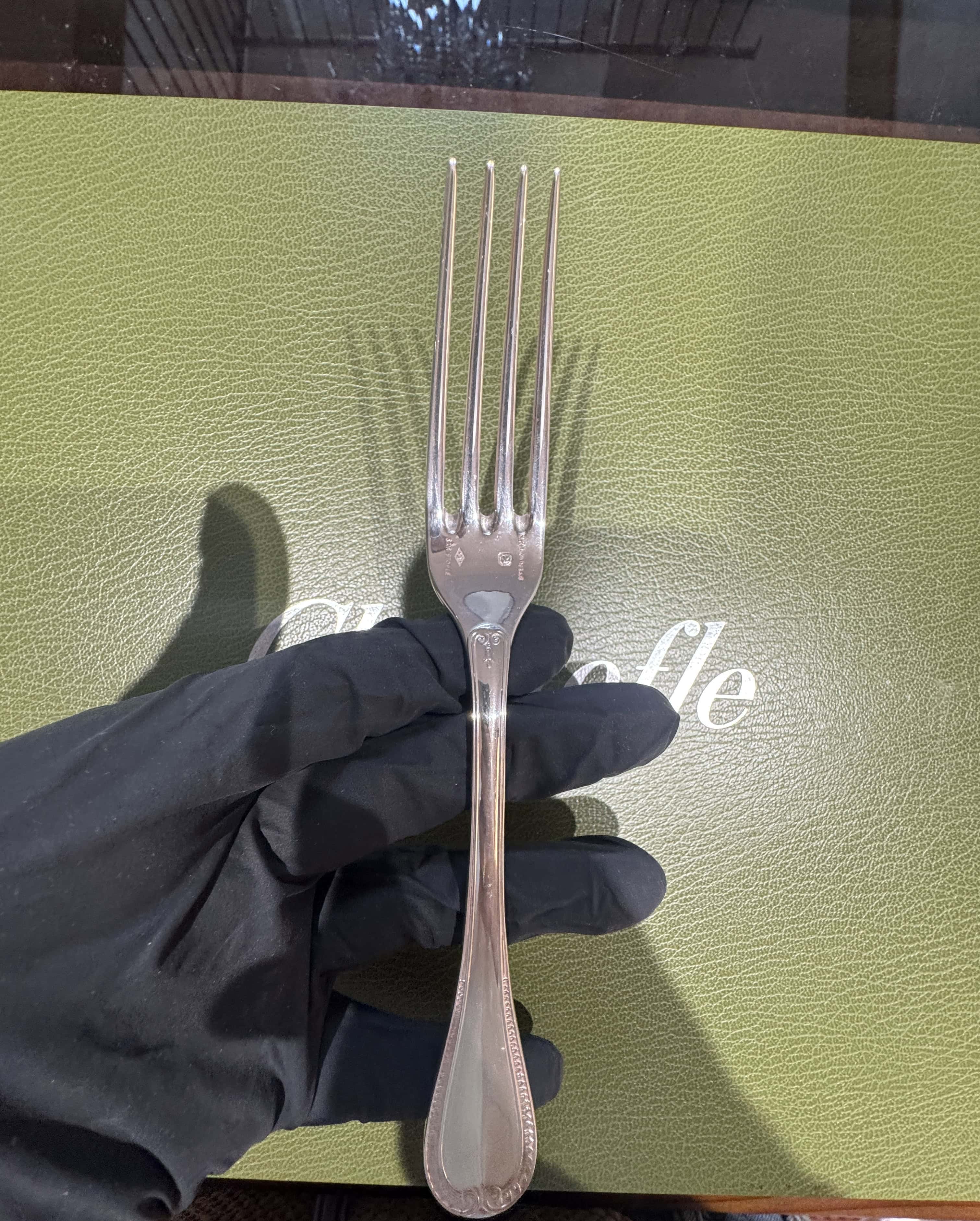 Malmaison Sterling-Silber-Besteckset von Christofle für 6 Personen – 30-teilig mit Koffer