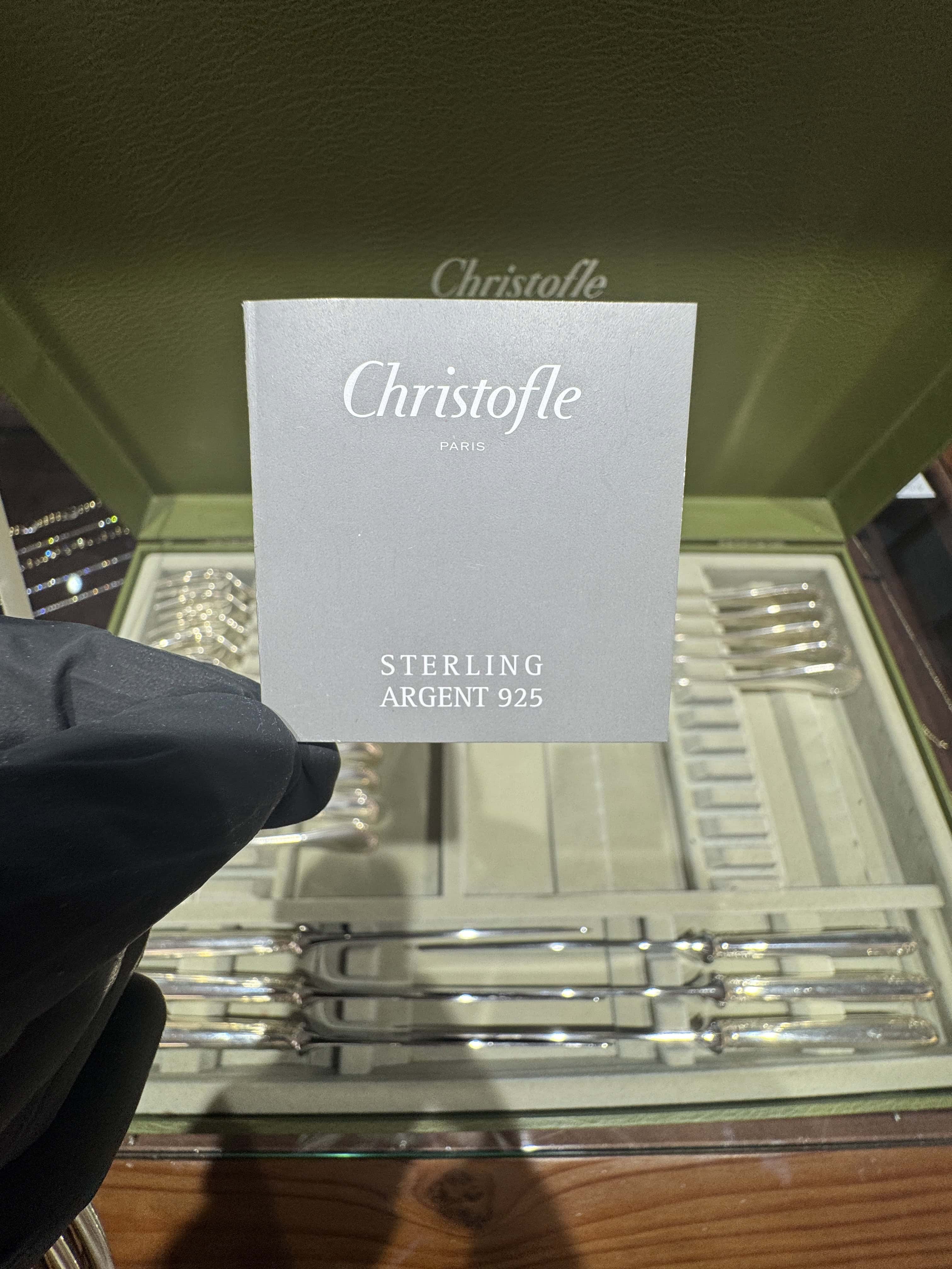 Malmaison Sterling-Silber-Besteckset von Christofle für 6 Personen – 30-teilig mit Koffer