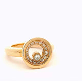 Massiver Chopard Happy Diamond Ring in 18 Karat Roségold