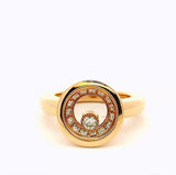 Massiver Chopard Happy Diamond Ring in 18 Karat Roségold