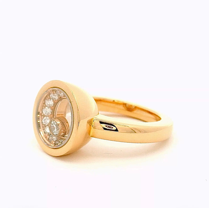 Massiver Chopard Happy Diamond Ring in 18 Karat Roségold