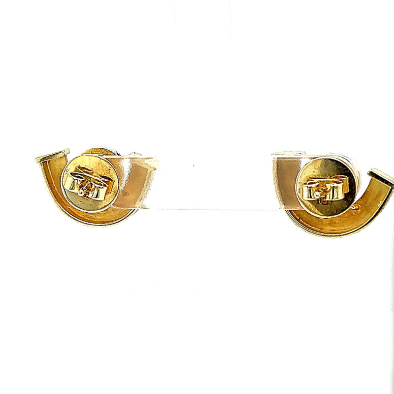 Ausgefallene Ohrringe in 18 Karat Gelbgold mit Perlen - edle Handarbeit