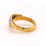 Dekorativer Ring in 18 Karat Gelb -und Weißgold mit hochfeinen Brillanten
