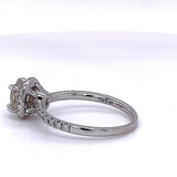 Modern solitaire ring in 18 carat white gold with certified one-carat Fancy Light Brownish Yellow brilliant