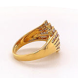 Prachtige geelgouden ring in 18 karaat (750) met fijne diamanten