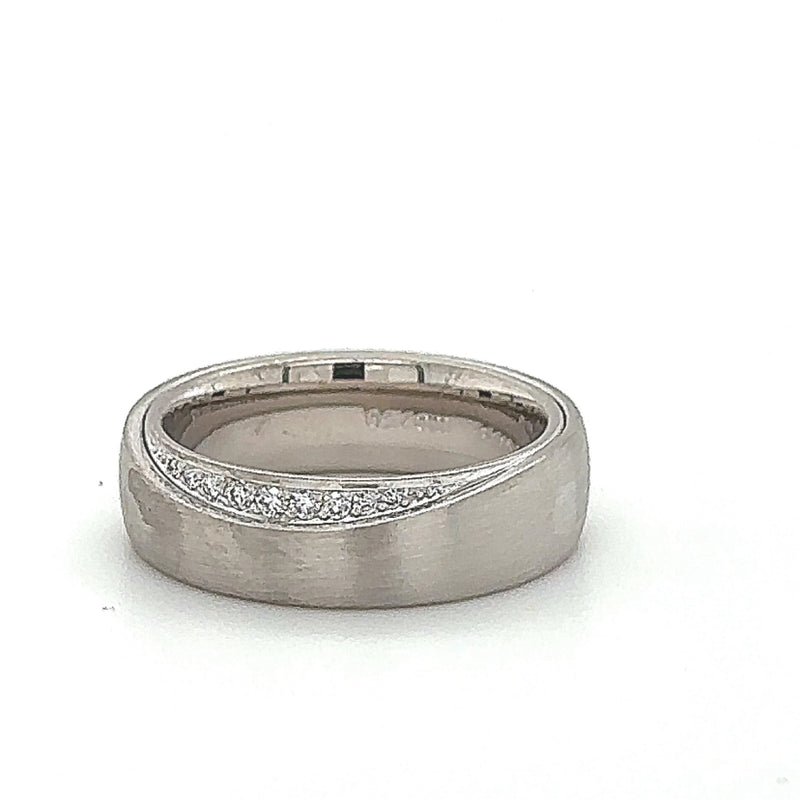 Handgemaakte witgouden ring in 18 karaat met zeer fijne diamanten - origineel Heinrich Denzel