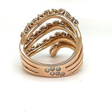 Very elegant brand ring in 18 carat rose gold with diamonds - Casato Gioelli (Roma)