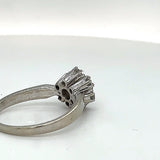 Entourage ring in 18 carat white gold with very fine diamonds