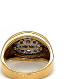 Edler Ring in 18 Karat Gelb -und Weißgold mit erlesenen Brillanten - Handarbeit