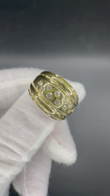 Leuchtender Ring in 18 Karat Gelbgold mit feinsten Brillanten