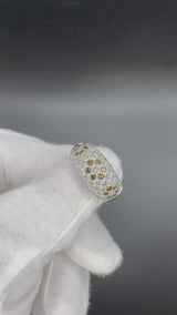 Edler Ring in 18 Karat (750) Weißgold mit Brillanten & Fancy Brillanten