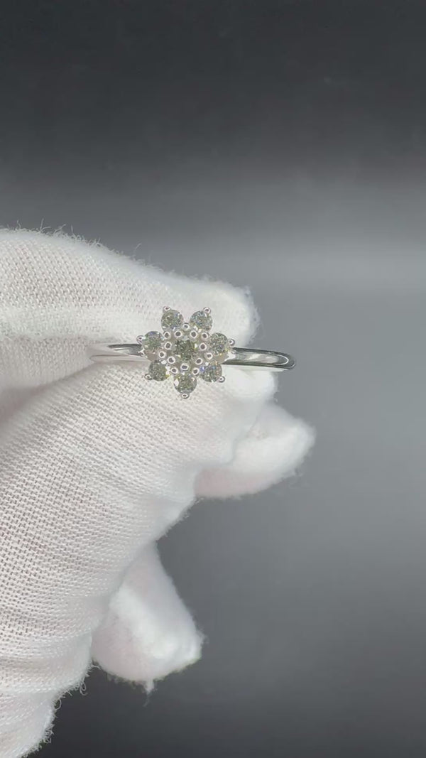 Zeitloser Moncara Ring in 14 Karat Weißgold mit feinen Brillanten