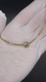 Seltenes Vintage-Collier in 18 Karat Gelbgold mit 1,07 Karat Brillant