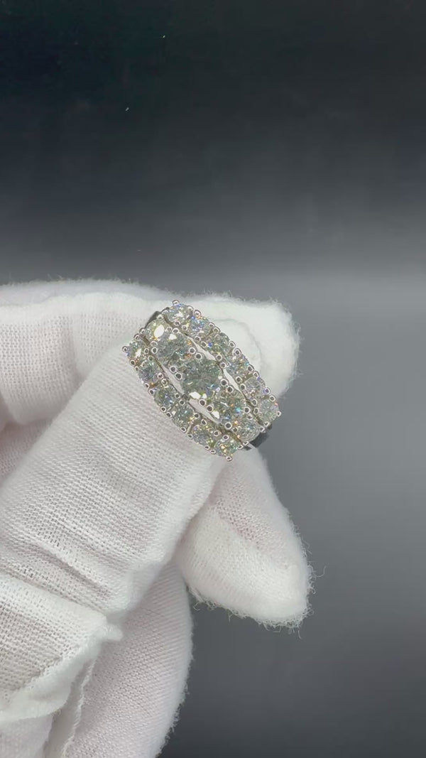 Vintage-Cocktailring in 14 Karat Weißgold mit 1,47 ct hochfeinen Brillanten