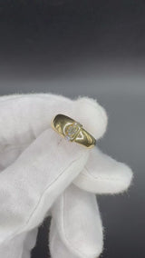 Handgefertigter Ring von Jaufmann in 18 Karat Gold mit Brillanten