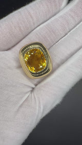 Massiver Bajonett-Anhänger in 18 Karat Gelbgold mit Citrin von Jaufmann