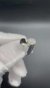 Zeitloser Toi et Moi Ring in 18 Karat Weißgold mit feinen Brillanten