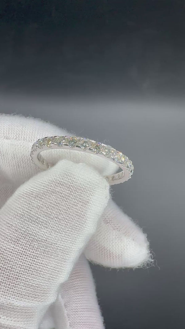 Moderner Memory Ring in 14 Karat Weißgold mit Brillanten