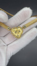 Dominantes Collier in 18 Karat (750) Gelbgold mit Brillanten