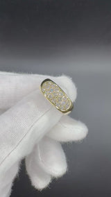 Wirkungsvoller Bandring in 14 Karat Gelbgold mit 1,00 Karat Brillanten