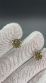 Riesige Brillantstecker in 18 Karat Weißgold mit fancy Brillanten