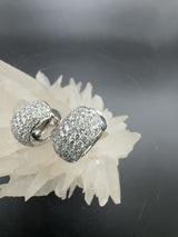 Eindrucksvolle Kreolen in 18 Karat Weißgold – Pavé mit Brillanten