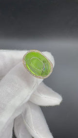 Edler Designerring in 14 Karat Gelbgold mit Peridot & Brillanten