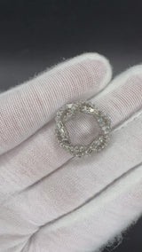 Ausgefallener Vintage-Anhänger in 18 Karat Weißgold mit Diamanten