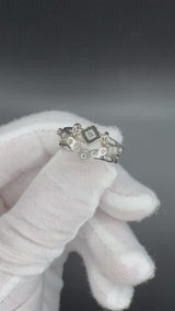 Ausgefallener Ring in 14 Karat Weißgold mit Brillanten