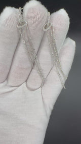 Elegante Hängeohrringe in 18 Karat Weißgold mit feinen Brillanten