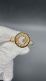 Massiver Chopard Happy Diamond Ring in 18 Karat Roségold