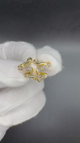Elegante Ohrringe in 18 Karat Gelbgold mit feinen Brillanten