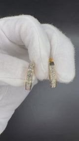 Edle Kreolen in 18 Karat Gelb- und Weißgold mit feinen Brillanten von Gio Caroli
