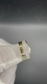 Handgefertigter Bicolor Ring in 18 Karat Gold mit feinen Brillanten