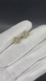 Elegante Ohrringe in 14 Karat (585) Gelbgold mit Diamanten