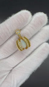 Edler Anhänger in 18 Karat Gelbgold mit Brillanten & Opal – von Goldbaur