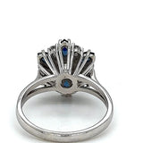 Hochwertiger Entourage Ring in 14 Karat (585) Weißgold mit Saphiren & Brillanten