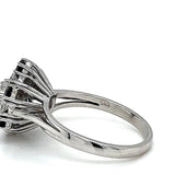 Hochwertiger Entourage Ring in 14 Karat (585) Weißgold mit Saphiren & Brillanten