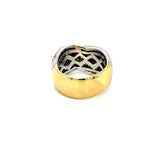 Massiver bicolor Ring in 18 Karat (750) Gold mit 156 Brillanten